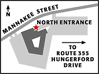 diagram of entrance to building