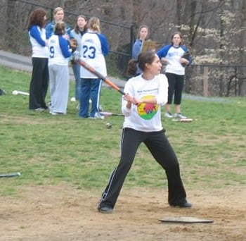 Ms. Wasser batting Ms. Wasser batting