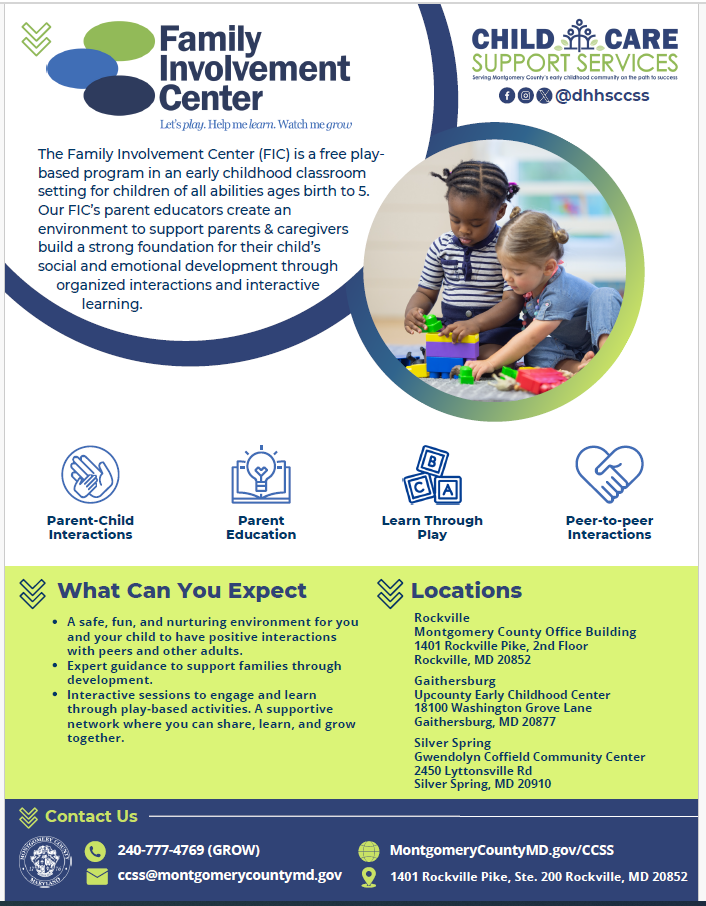 ENGLISH Family Involvement Center Flyer