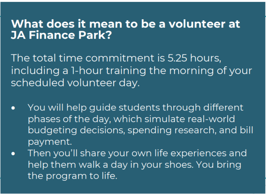 Finance Park Volunteer Role