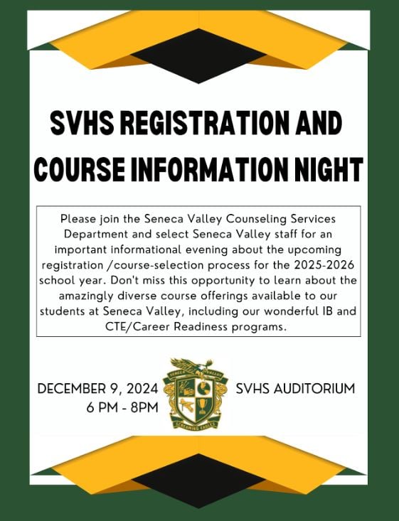 12-09-24 SVHS Registration & Course Info Night