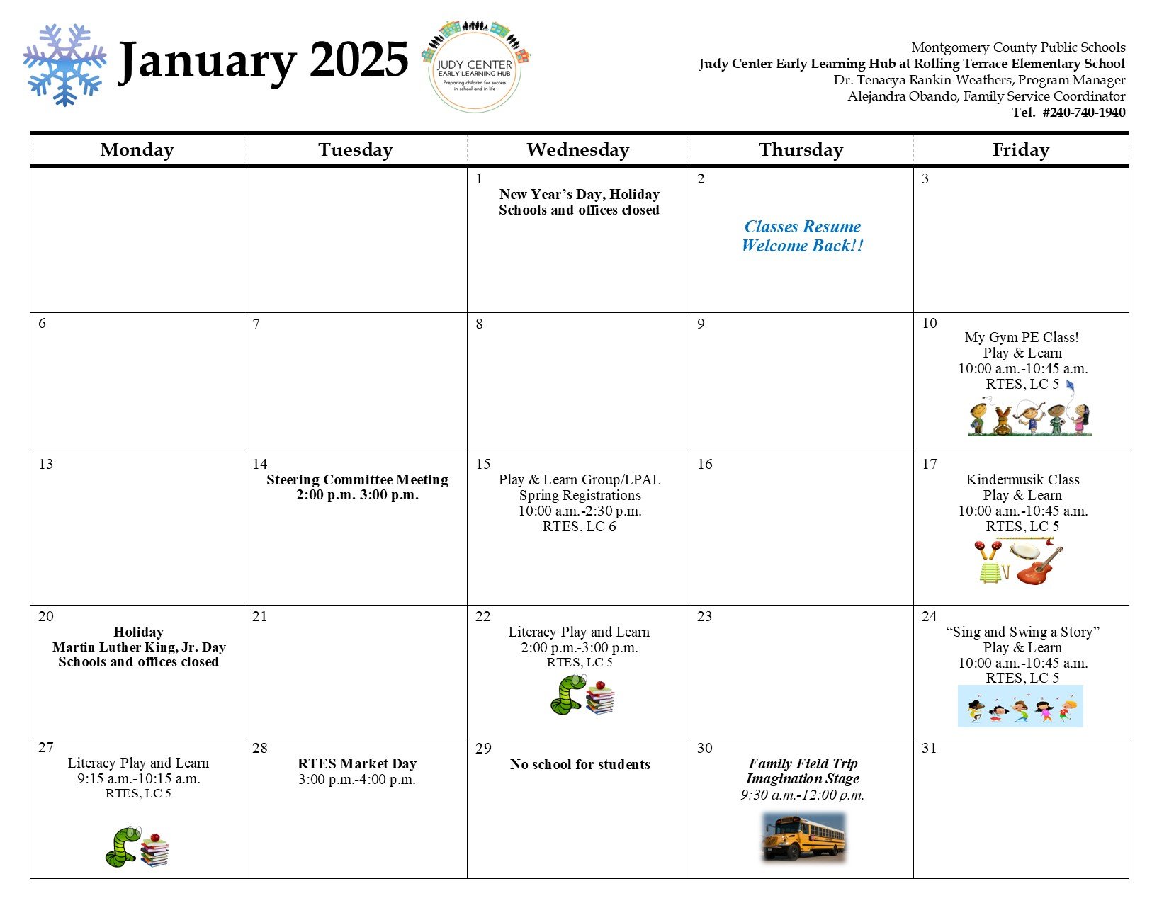 January 2025 Calendar 