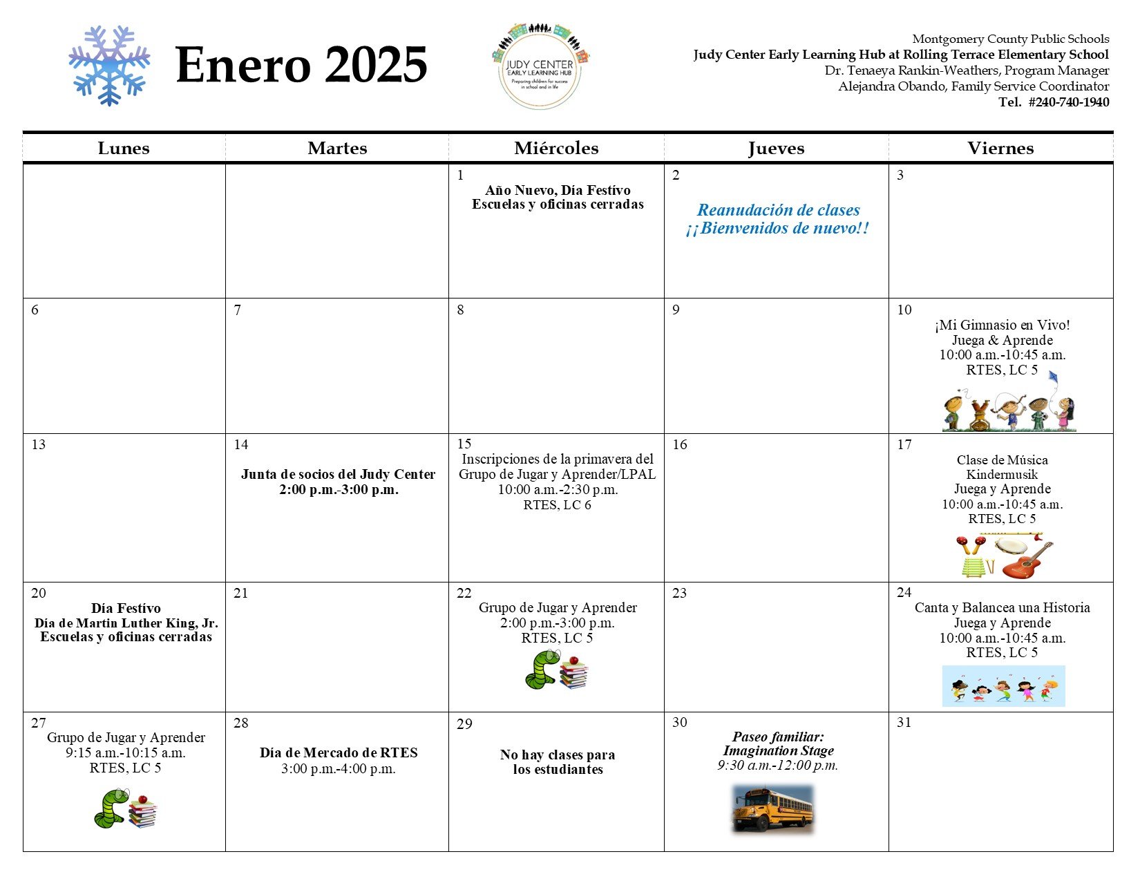 Enero de 2025 Calendario