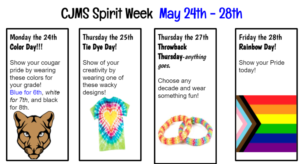 Spirit Week May 24-28