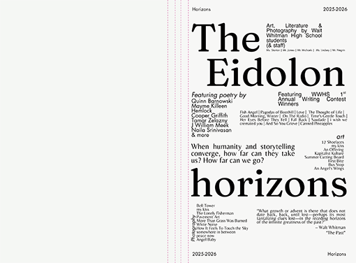Walt Whitman HS The Eidolon Zine cover