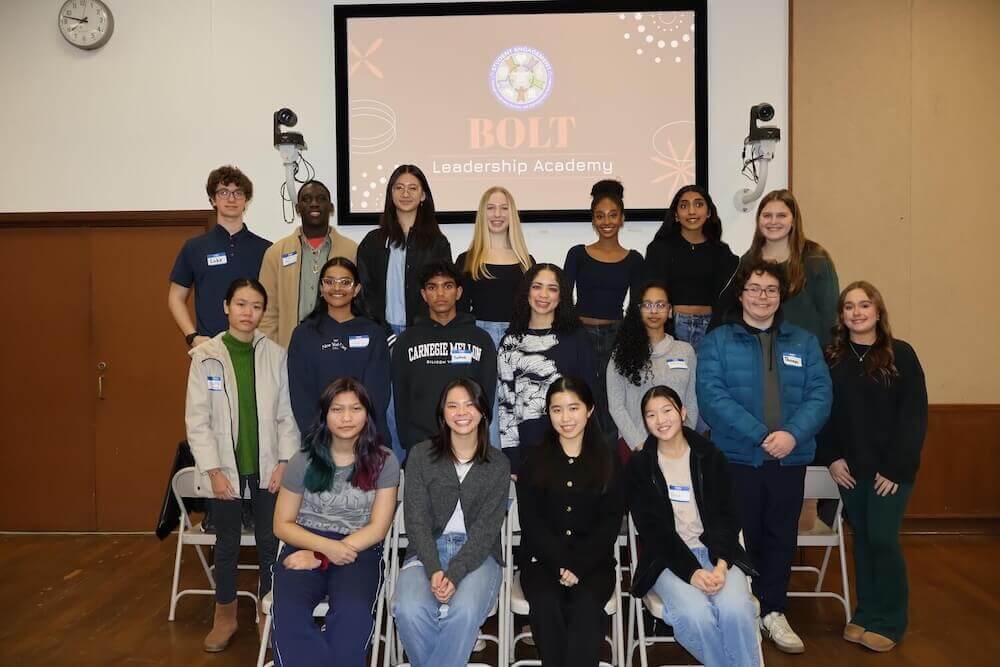 A group of 18 graduating BOLT Fellows attend the inaugural BOLT Closing Ceremony.