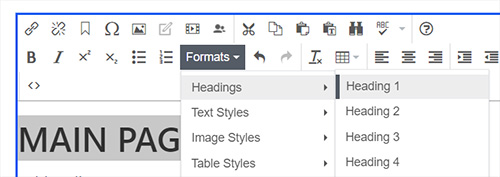 styling headings in Epi