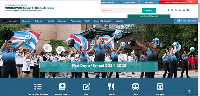 mcps website design