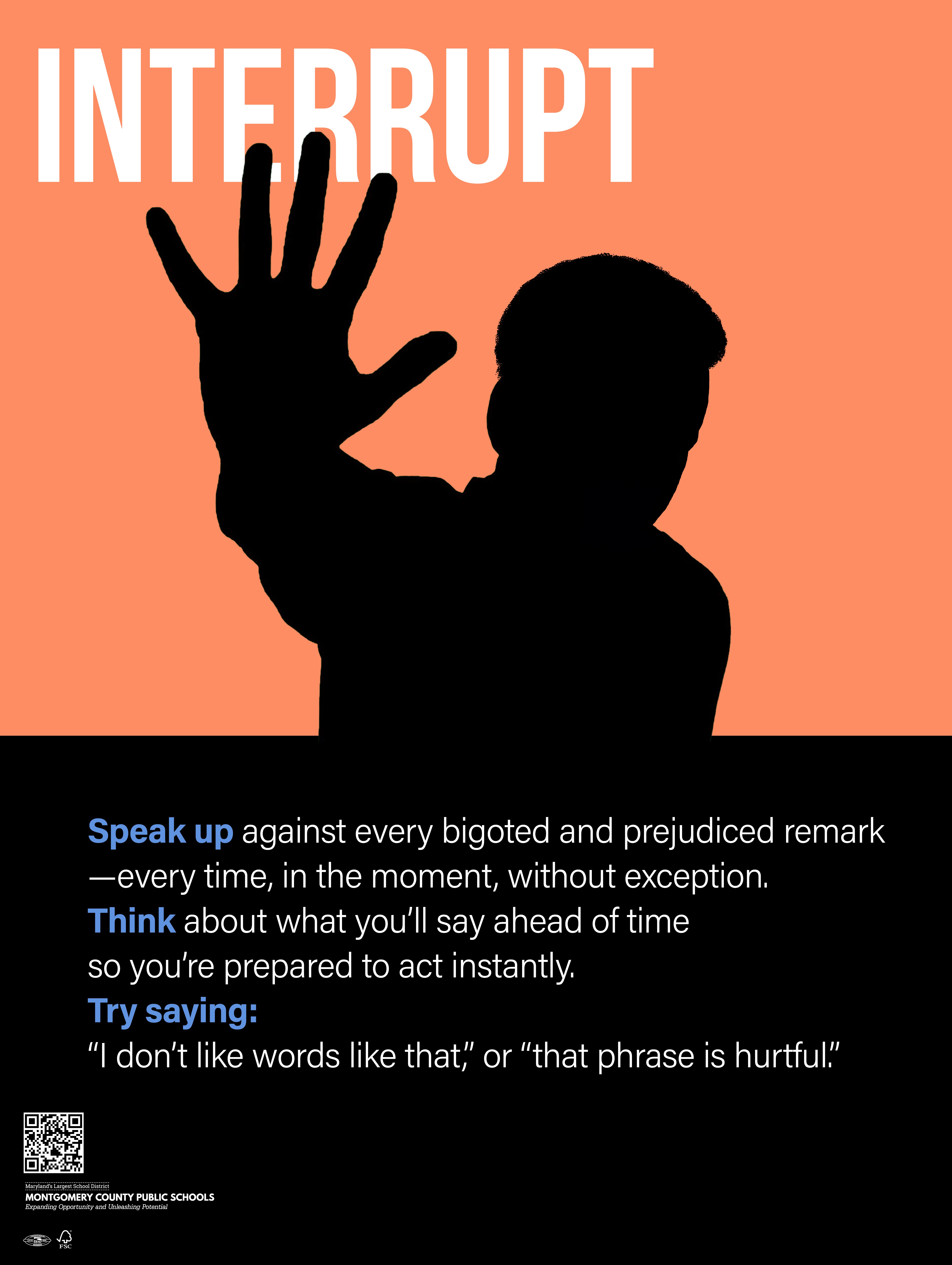 MCPS “Speak Up” Strategies for Students - Interrupt