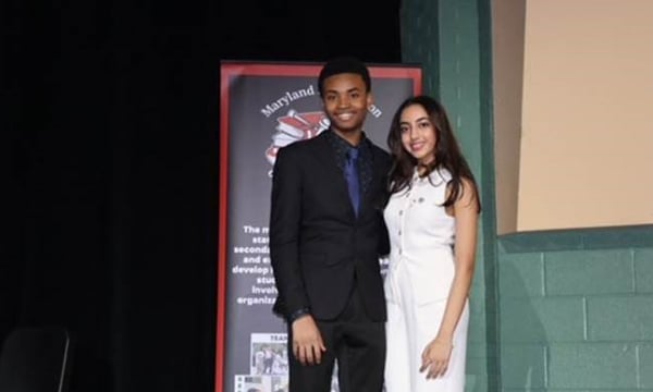 Finalists Zaria Naqvi (MCPS) and O’Marie Barnes (PGCPS)