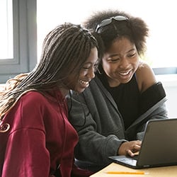 students at computer