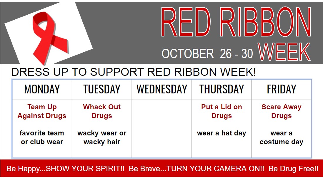 Red Ribbon Spirit Week Oct. 26-30